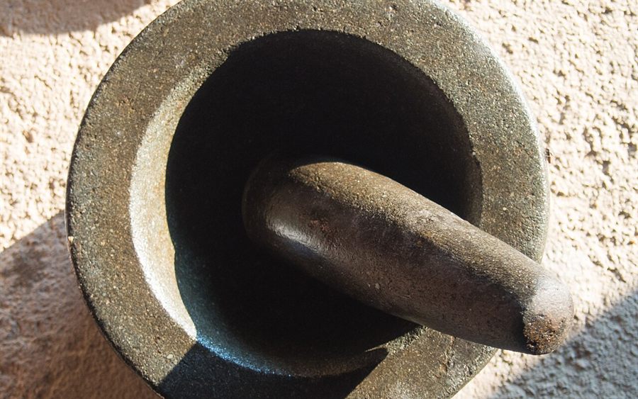 Granite mortar, 16 cm